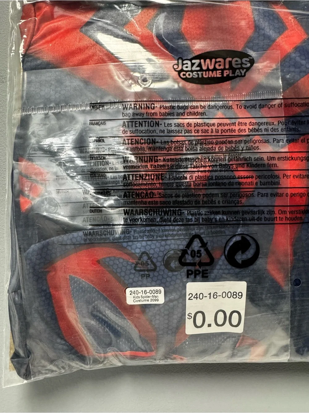 Spider-Man 2099 Kids Costume - Red & Black Jumpsuit with Mask
